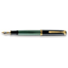 Pelikan Souveran 800 Black/Green Fountain Pen Gold Trim