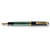 Pelikan Souveran 600 Black/Green Fountain Pen Gold Trim