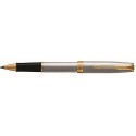 NEW Parker Sonnet Stainless Steel Gold Trim Rollerball