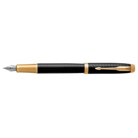 NEW Parker IM Premium Warm Silver Gold Trim Fountain Pen