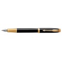 NEW Parker IM Premium Black Gold Trim Fountain Pen