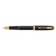 NEW Parker Sonnet Black Lacquer Gold Trim Fountain Pen (18k nib )