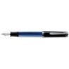 Pelikan Souveran 805 Black/Blue Fountain Pen Silver Trim