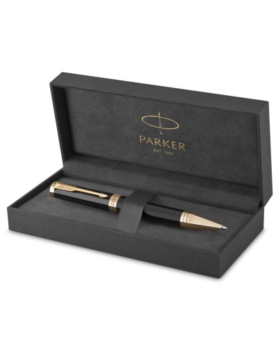 Parker Ingenuity Black Lacquer Gold Trim Ballpoint