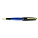 Pelikan Souveran 800 Black/Blue Fountain Pen Gold Trim