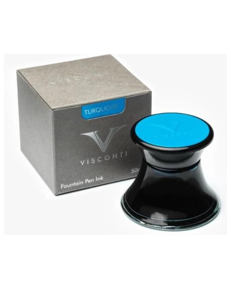 New Visconti Turquoise Glass Ink Bottle