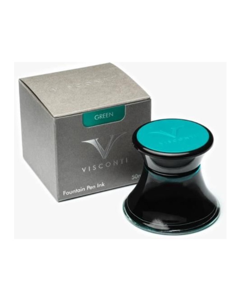 New Visconti Green Glass Ink Bottle