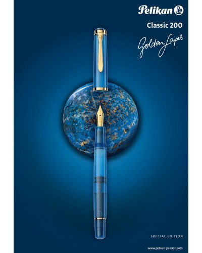 Pelikan Souveran 200  Golden Lapis  fountain pen