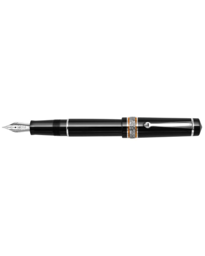 Maiora Alpha Nero Palladium Trim Black Fountain Pen