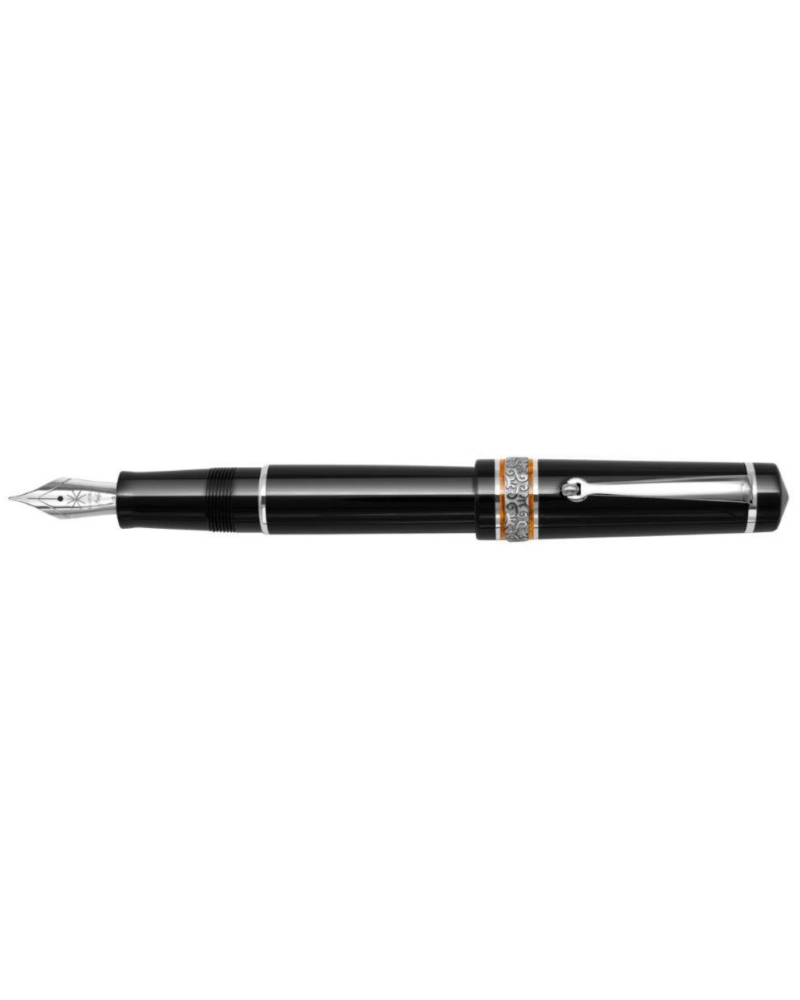 Maiora Alpha Nero Palladium Trim Black Fountain Pen