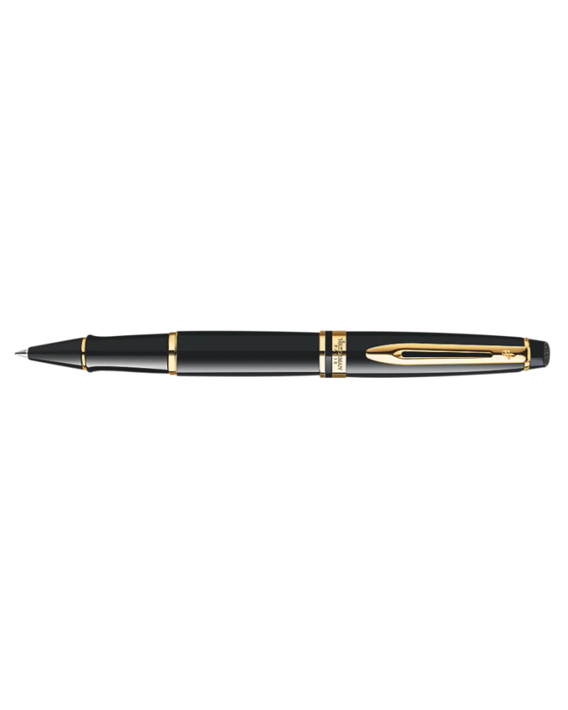 Waterman Expert Black Gold Trim Rollerball