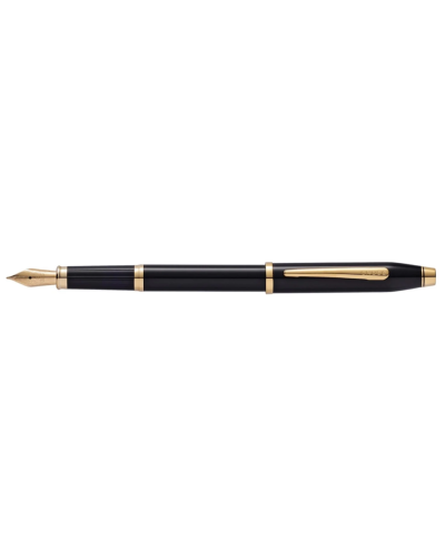 Cross Century II Black Lacquer Gold Trim Fountain Pen