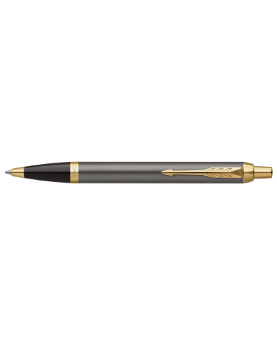 NEW Parker IM Grey Gold Trim Ballpoint